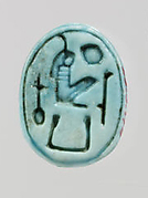 Scarab with Maatkare on base